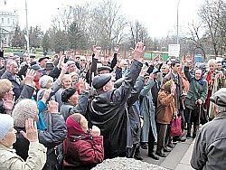 В Подмосковном городе протестуют против убийства на национальной почве